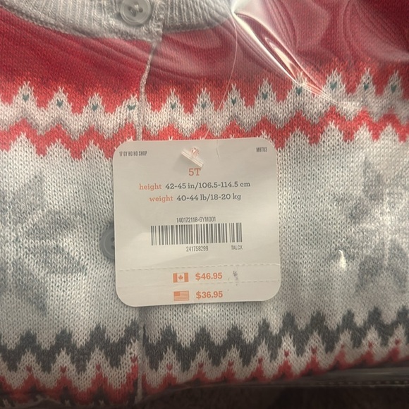 Girls  Kids Button Front Cardigan Sweater Size 5  Cotton 100% Gymboree - Picture 6 of 6